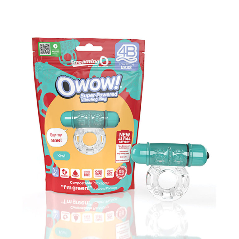 SCREAMING O Screaming O 4B O Wow Vibrating Ring - Kiwi