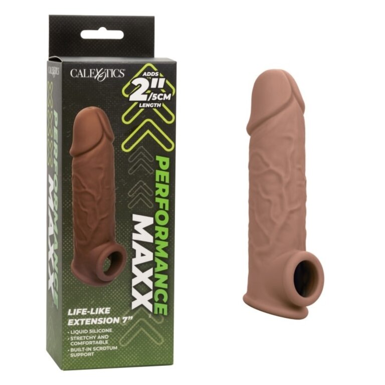 CALIFORNIA EXOTIC PERFORMANCE MAXX LIFE-LIKE EXTENSION 7" - BROWN