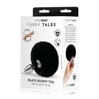WHIPSMART 2.5" FLUFFY BUNNY METAL PLUG W/ BLACK TAIL
