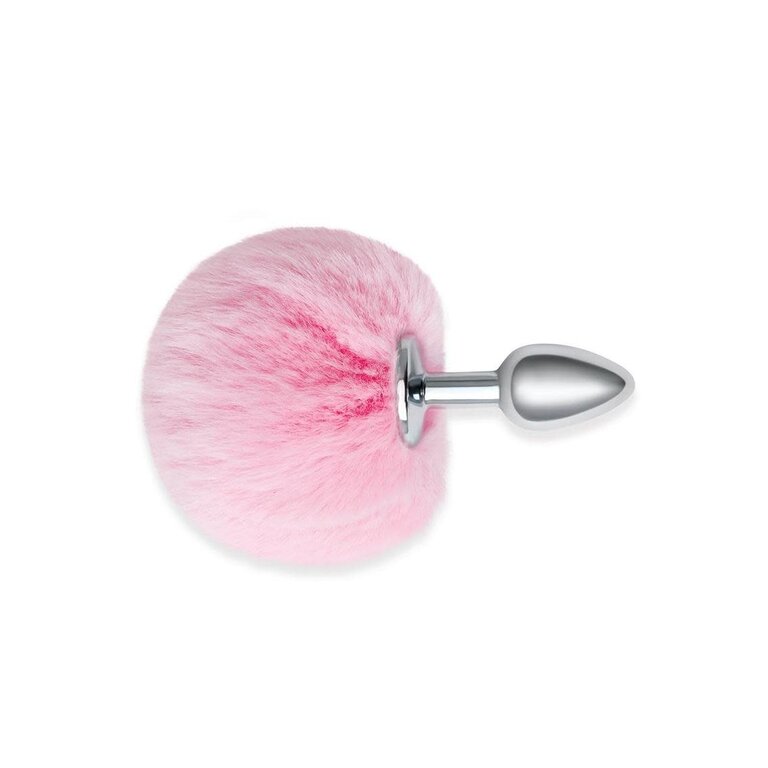 WHIPSMART 2.5" FLUFFY BUNNY METAL PLUG W/ PINK TAIL
