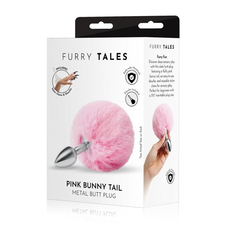 WHIPSMART 2.5" FLUFFY BUNNY METAL PLUG W/ PINK TAIL