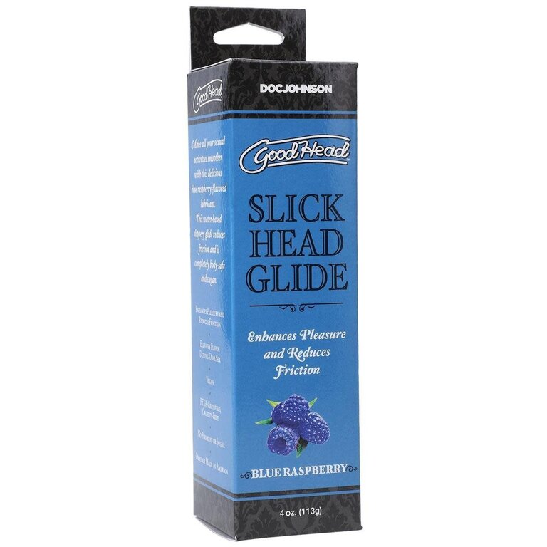 DOC JOHNSON GOODHEAD SLICK HEAD GLIDE 4 OZ BLUE RASP BOX