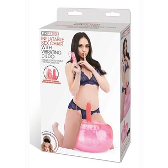 LUX FETISH LUX FETISH INFLATABLE SEX CHAIR W/ VIBRATING DILDO