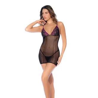 MAPALE SHORT SEDUCTIVE DRESS WITH LACE CUPS