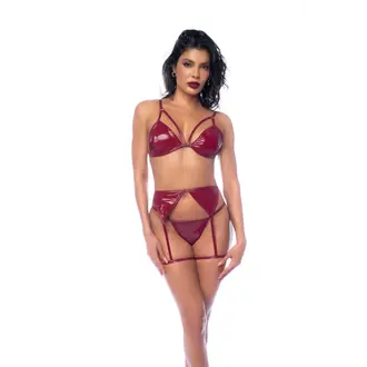 MAPALE 3PC BRALETTE VINYL BRA SET