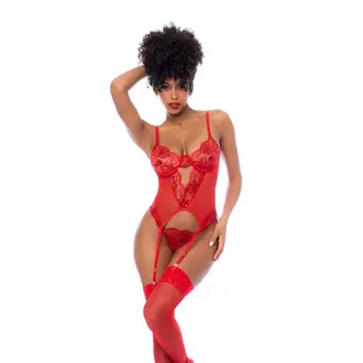 MAPALE SEQUIEN EMBROIDED BODYSTOCKING