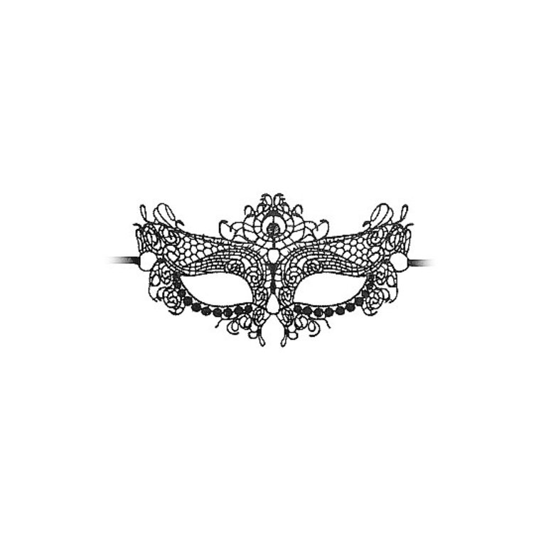 SHOTS AMERICA B&W LACE EYE MASK QUEEN