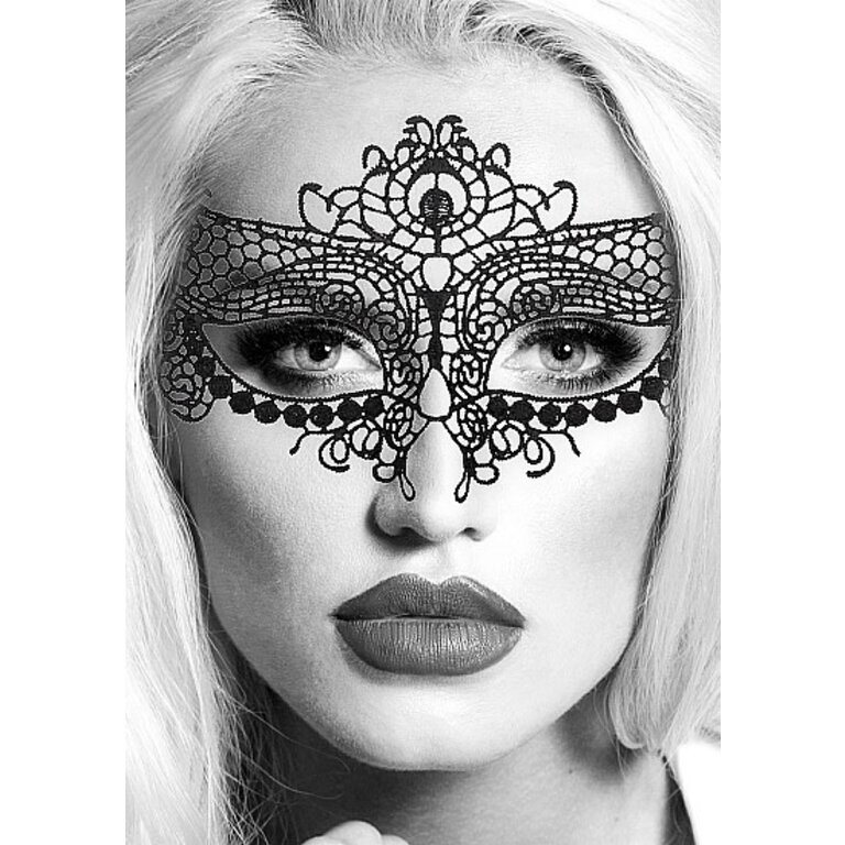 SHOTS AMERICA B&W LACE EYE MASK QUEEN