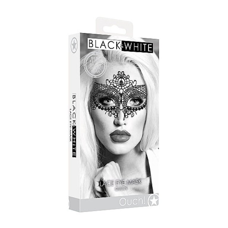 SHOTS AMERICA B&W LACE EYE MASK QUEEN