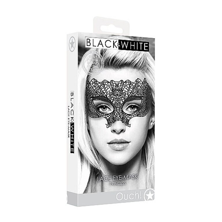 SHOTS AMERICA B&W LACE EYE MASK PRINCESS