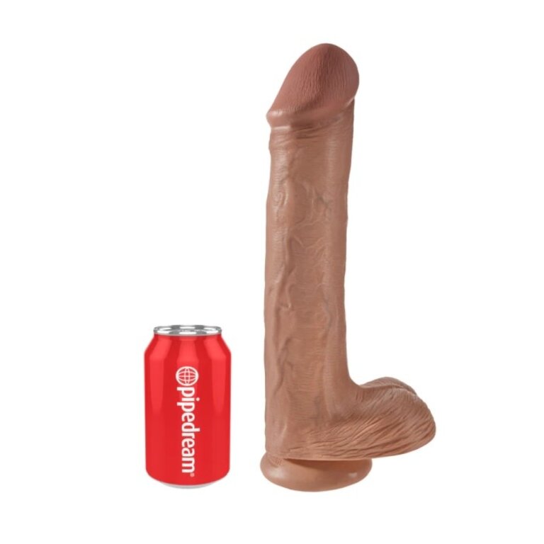 PIPEDREAM KING COCK 13" COCK W/ BALLS - TAN