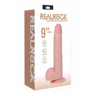 SHOTS AMERICA REALROCK VIBE COCK BALLS STRAIGHT 9” FLESH
