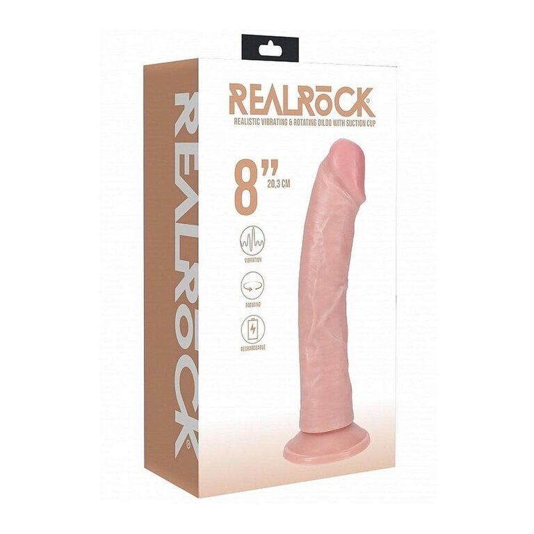 SHOTS AMERICA REALROCK VIBE ROTATING CURVED 8” FLESH