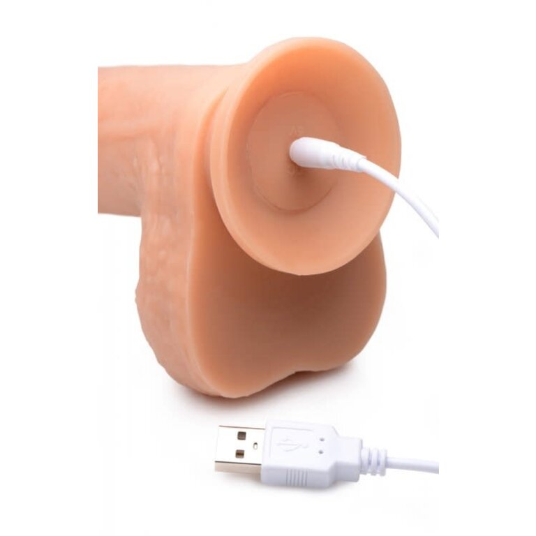 XR BRANDS STRAP U REAL THRUST THRUSTING & VIBRATING  DILDO W/ REMOTE