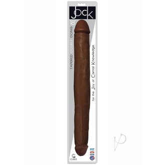 JOCK JOCK 18” TAPERED DOUBLE DONG-CHOCOLATE