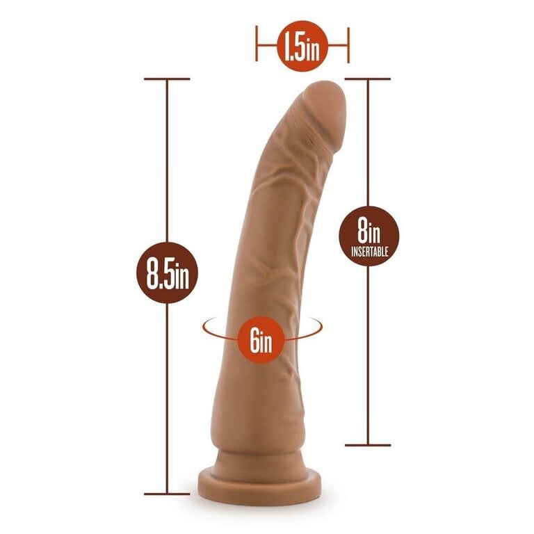 BLUSH NOVELTIES DR. NOAH SILICONE DILDO W/ CUP 8.5 IN