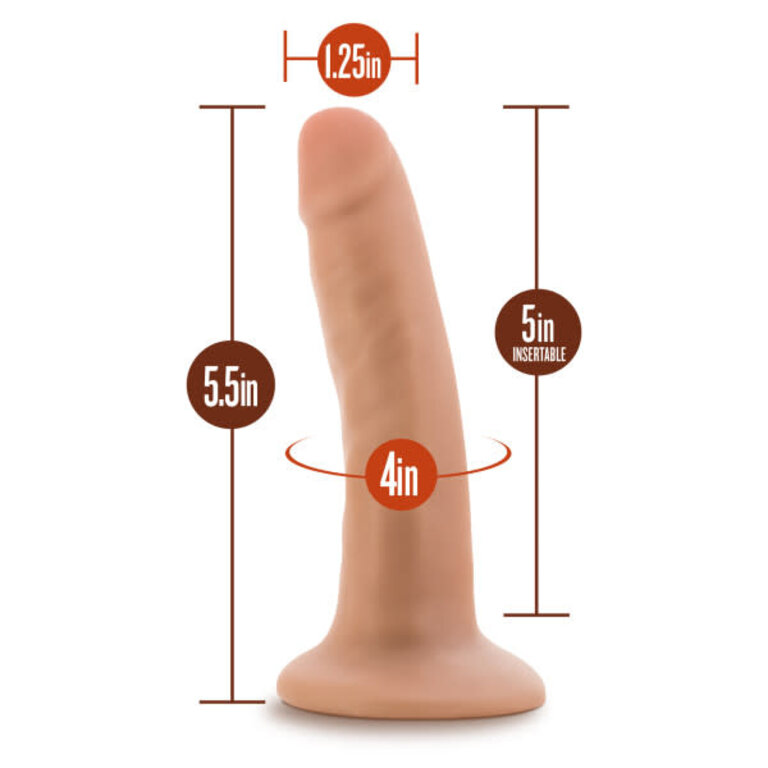 BLUSH NOVELTIES DR SKIN 5.5 COCK W/ SUCTION CUP VANILLA "