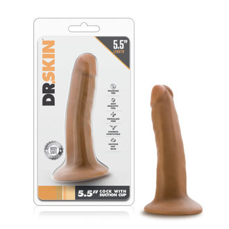 BLUSH NOVELTIES DR SKIN 5.5 COCK W/ SUCTION CUP MOCHA "