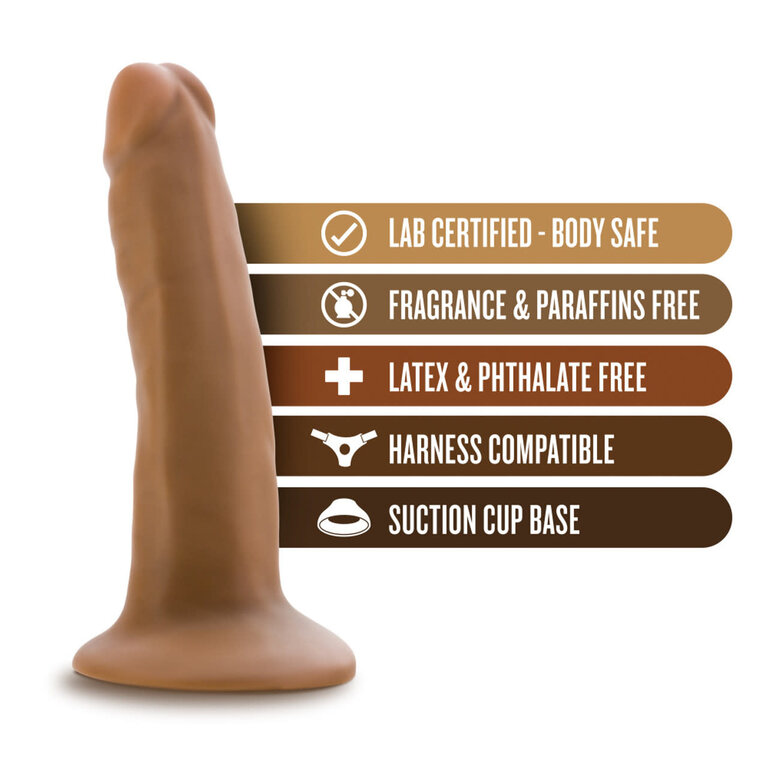 BLUSH NOVELTIES DR SKIN 5.5 COCK W/ SUCTION CUP MOCHA "