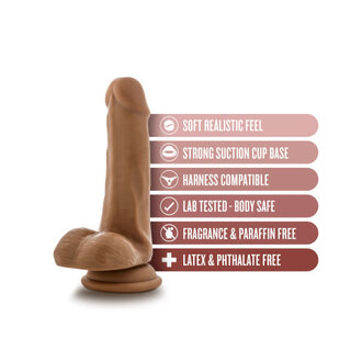 BLUSH NOVELTIES DR. SKIN DR. JEFFREY 6.5IN DILDO W/ BALLS TAN