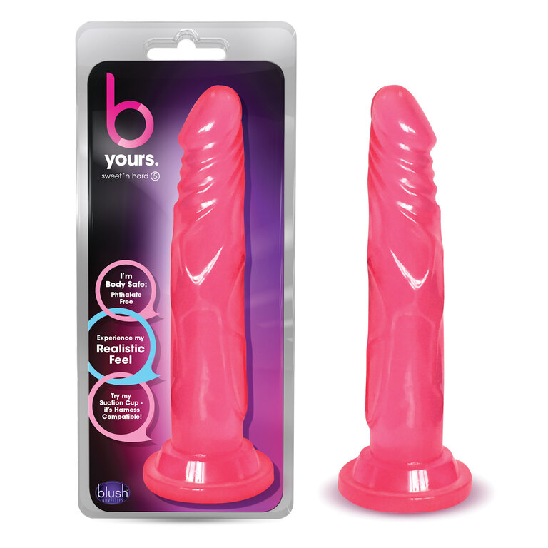 BLUSH NOVELTIES B YOURS SWEET N HARD 5" PINK 7.5"