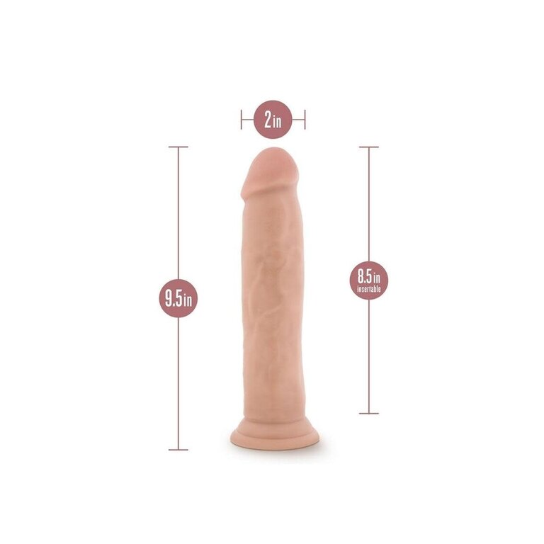 BLUSH NOVELTIES DR. HENRY DILDO W/ SUCTION 9IN VNLA