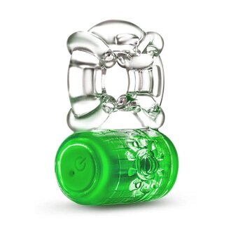 BLUSH NOVELTIES PLAY WITH ME PLEASER RECHARGEABLE COCK RING NEON GRN