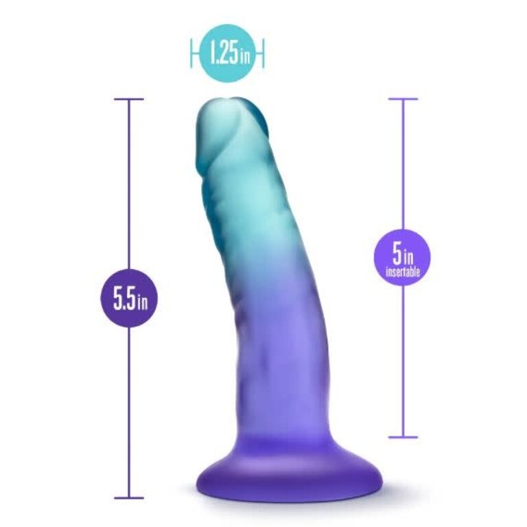 BLUSH NOVELTIES B YOURS MORNING DEW 5 DILDO INDIGO "
