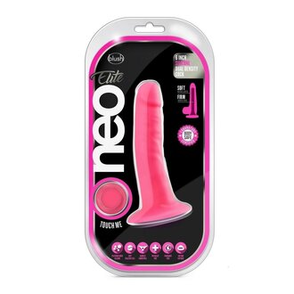 BLUSH NOVELTIES NEO ELITE SILICONE DUAL DILDO 6" PNK