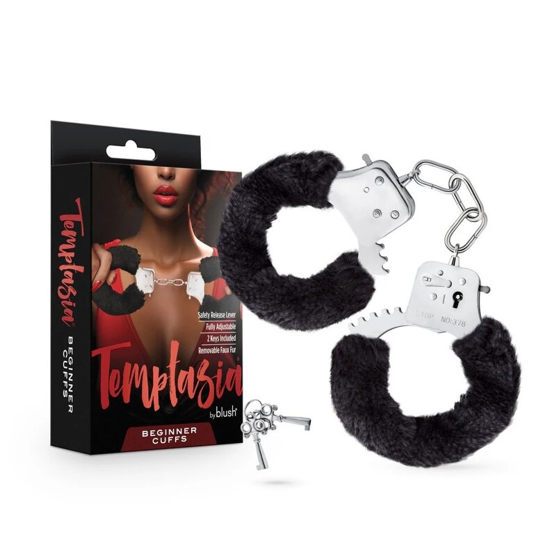 BLUSH NOVELTIES TEMPTASIA BEGINNER CUFFS BLACK