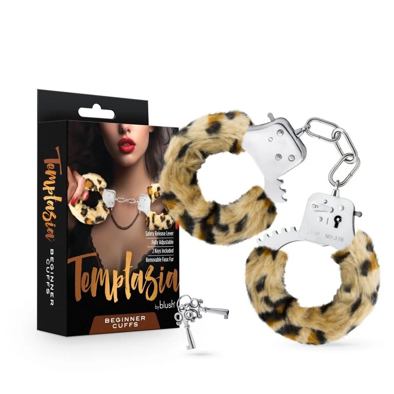 BLUSH NOVELTIES TEMPTASIA BEGINNER CUFFS LEOPARD