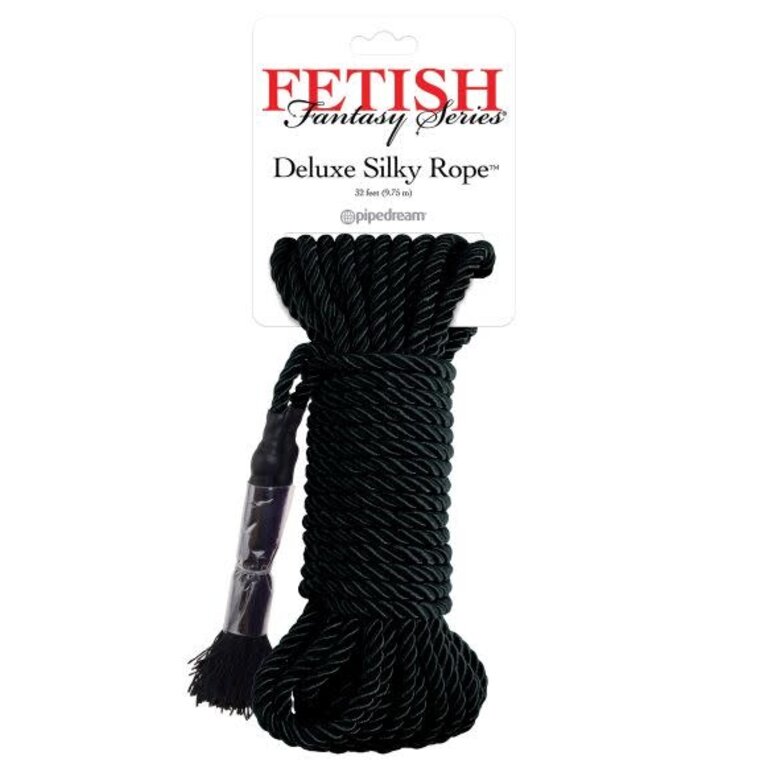 PIPEDREAM FETISH FANTASY SERIES DELUXE SILK ROPE BLACK