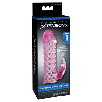 PIPEDREAM X-TENSIONS VIBRATING COUPLES CAGE PINK