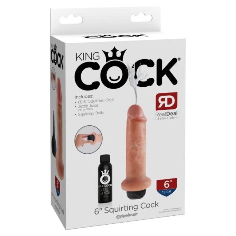 PIPEDREAM KING COCK 6 IN SQUIRTING COCK LIGHT