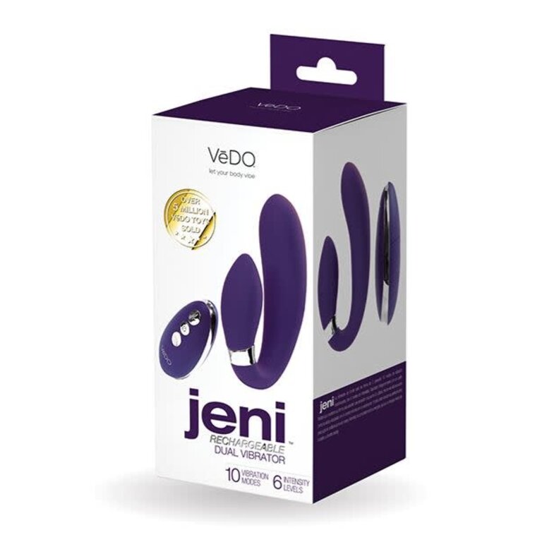 VEDO JENI C-SHAPED DUAL MOTOR VIBE WITH REMOTE - PURPLE