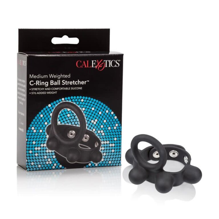 CALIFORNIA EXOTIC WEIGHTED BALL STRETCHER MEDIUM BLACK
