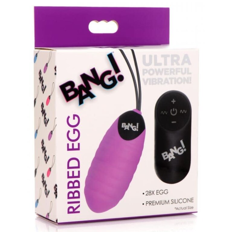 XR BRANDS BANG! SWIRL SILICONE EGG PURPLE