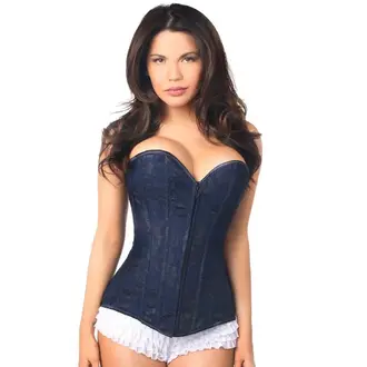 DAISY CORSETS LAVISH LACE OVERBUST CORSET W/ZIPPER