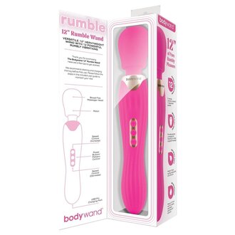 BODYWAND BODYWAND RUMBLE WAND 12" HOT PINK