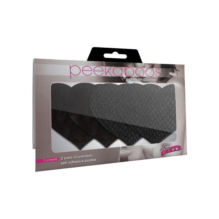 PEEKABOOS CLASSIC BLACK HEARTS PASTIES