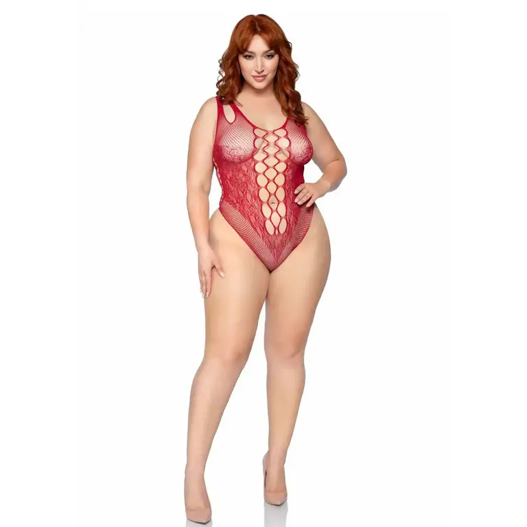 LEG AVENUE DUAL SHOULDER W/ CUT OUT TEDDY P/S