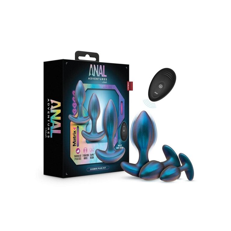 BLUSH NOVELTIES ANAL ADVENTURES PLUG KIT W/ REMOTE