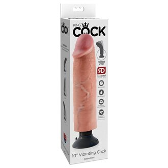 PIPEDREAM KING COCK 10” VIBE COCK TAN