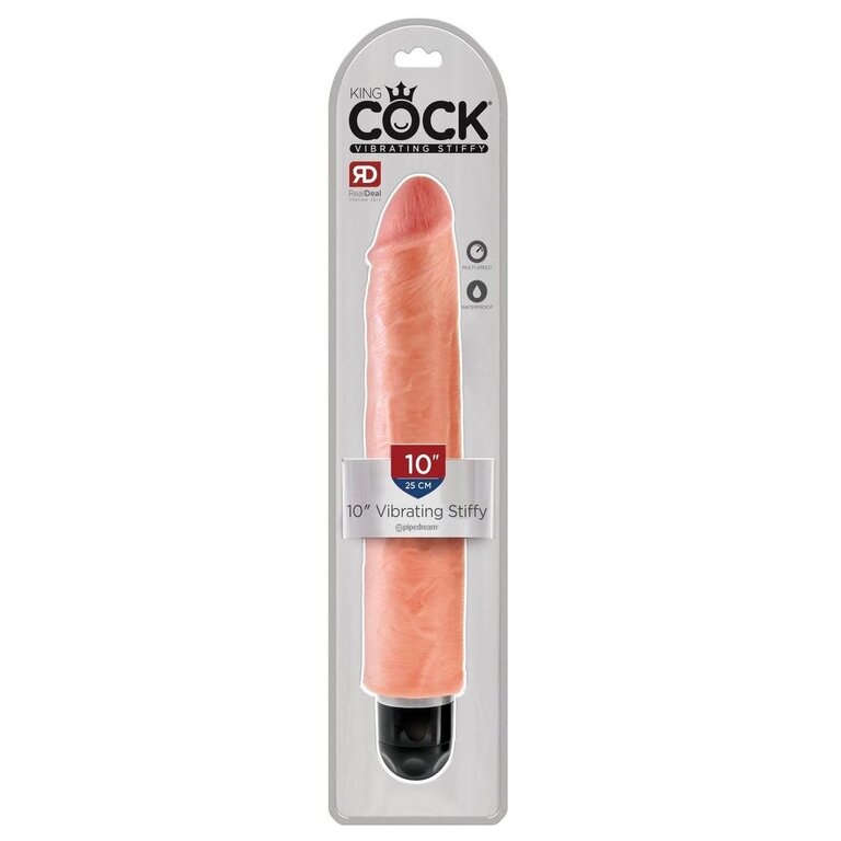 PIPEDREAM KING COCK 10” VIBE STIFFY IVORY