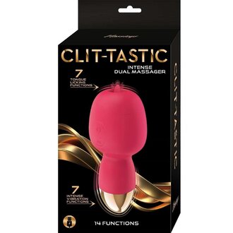 NASS TOYS CLIT-TASTIC DUAL MASSAGER CORAL