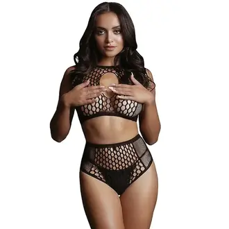 SHOTS AMERICA DUO NET KEY HOLE BRA SET