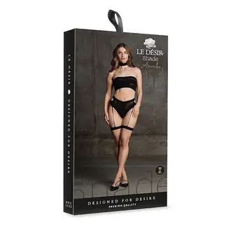 SHOTS AMERICA ANANKE XII THREE PIECE W/ CHOKER BANDEAU TOP & PANTIE