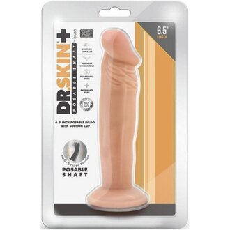 BLUSH NOVELTIES DR SKIN PLUS 6.5IN POSEABLE DILDO VANILLA