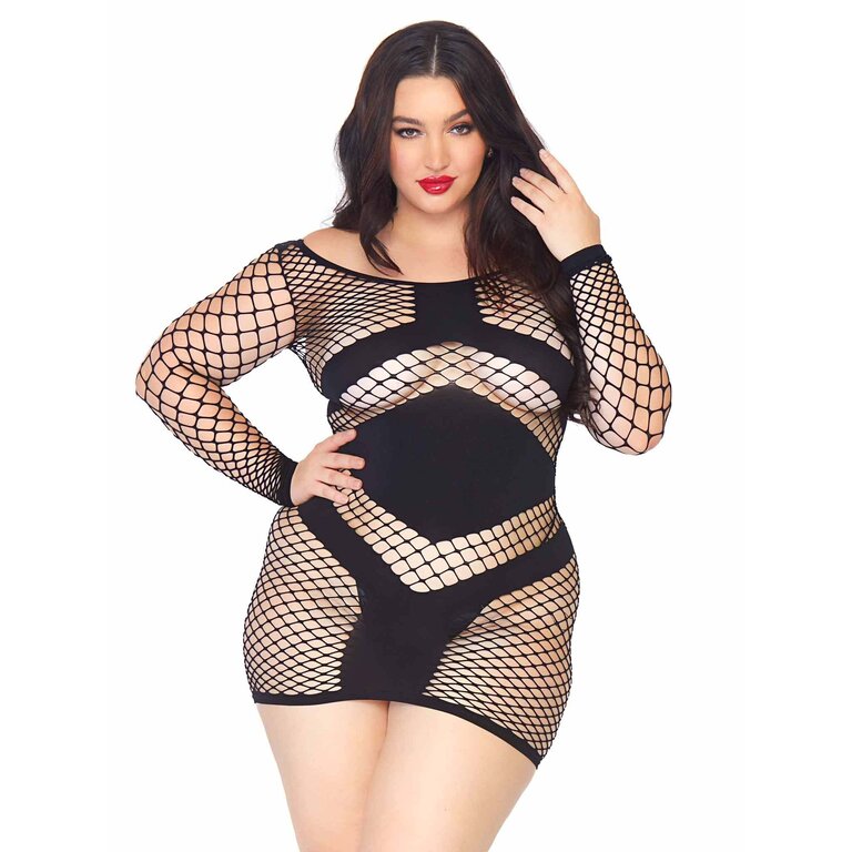 LEG AVENUE TAKE CHARGE PLUS SIZE MINI DRESS