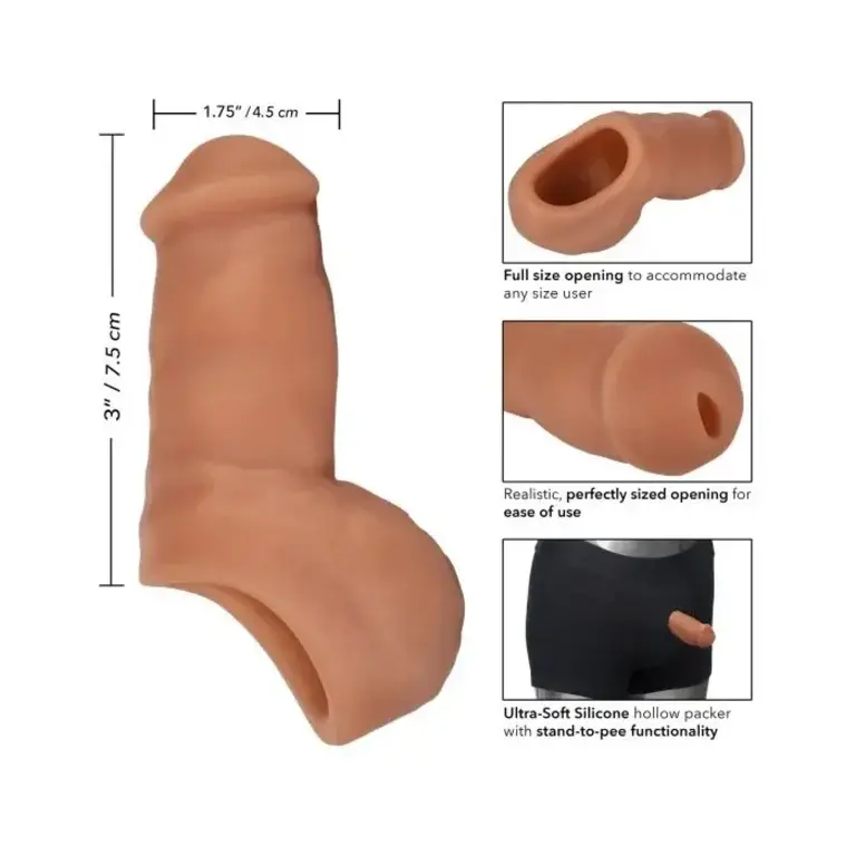 CALIFORNIA EXOTIC PACKER GEAR ULTRA-SOFT SILICONE STP - BROWN